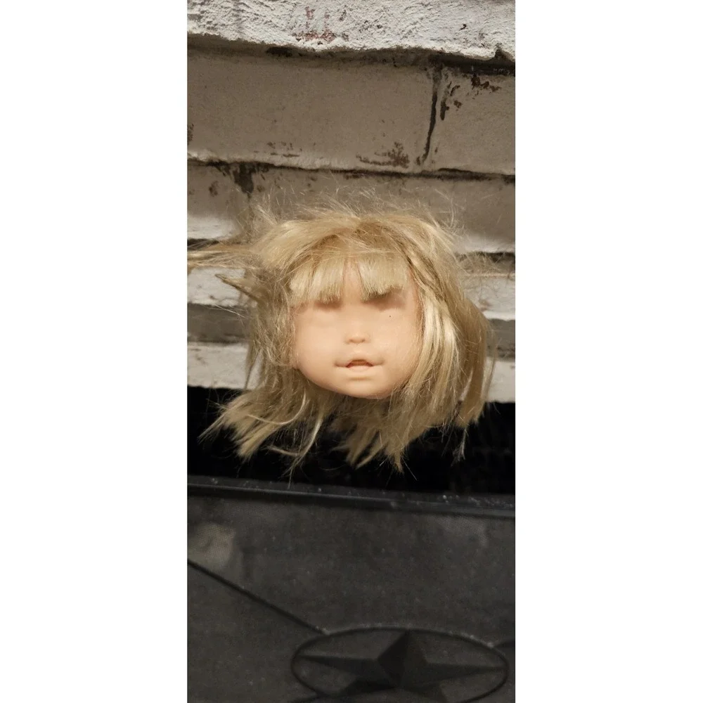 Handmade Creepy Doll Head Halloween Garland Horror Decor Haunted House Prop